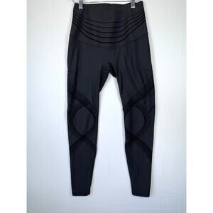 Fanka Women 8 Body Sculpt Side Pocket Leggings 2.0 Black Compression High Rise
